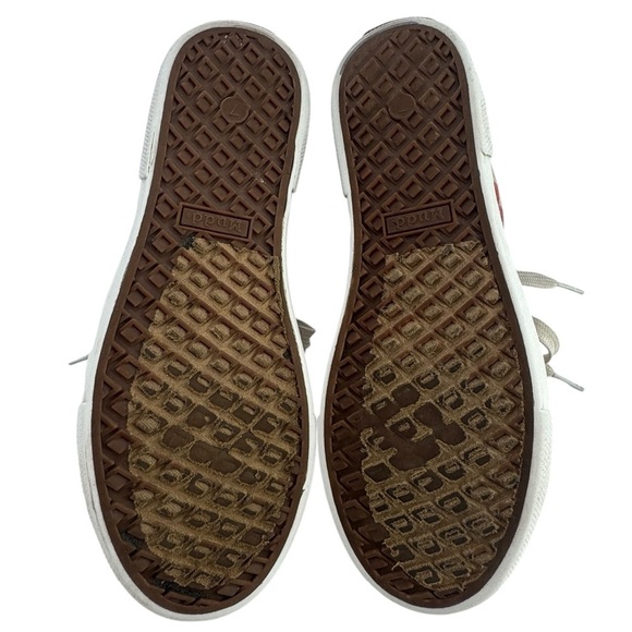 Vintage Mudd Rainbow Checkered Platform Sneakers Canvas Black Suede Accent | 7 - Picture 8 of 9